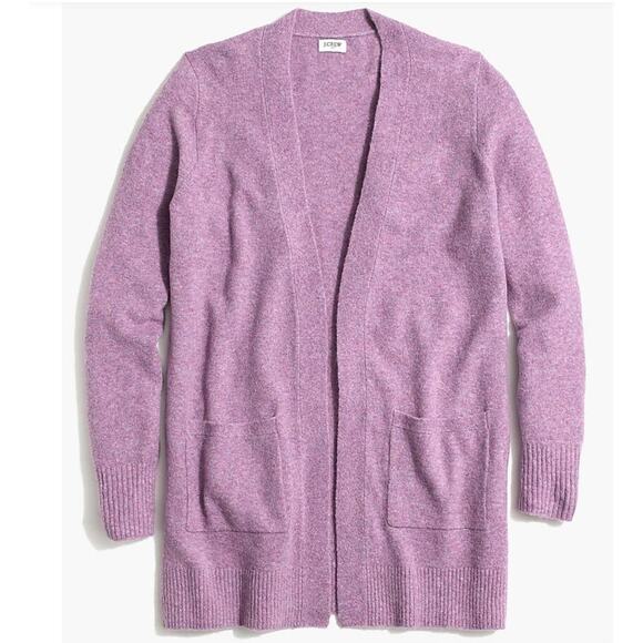 J. Crew Open Front Cardigan Sweater Super Soft Yarn Orchid Lavender Lilac sz S - Picture 1 of 8